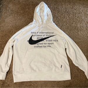 Nike Swoosh White Hoodie